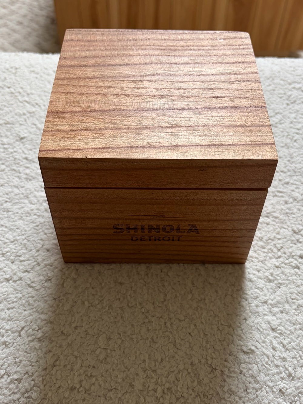 Shinola Wooden Watch Box in Warm Brown Finish